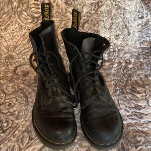 Dr. Martens Black Leather Pascal Combat Boots